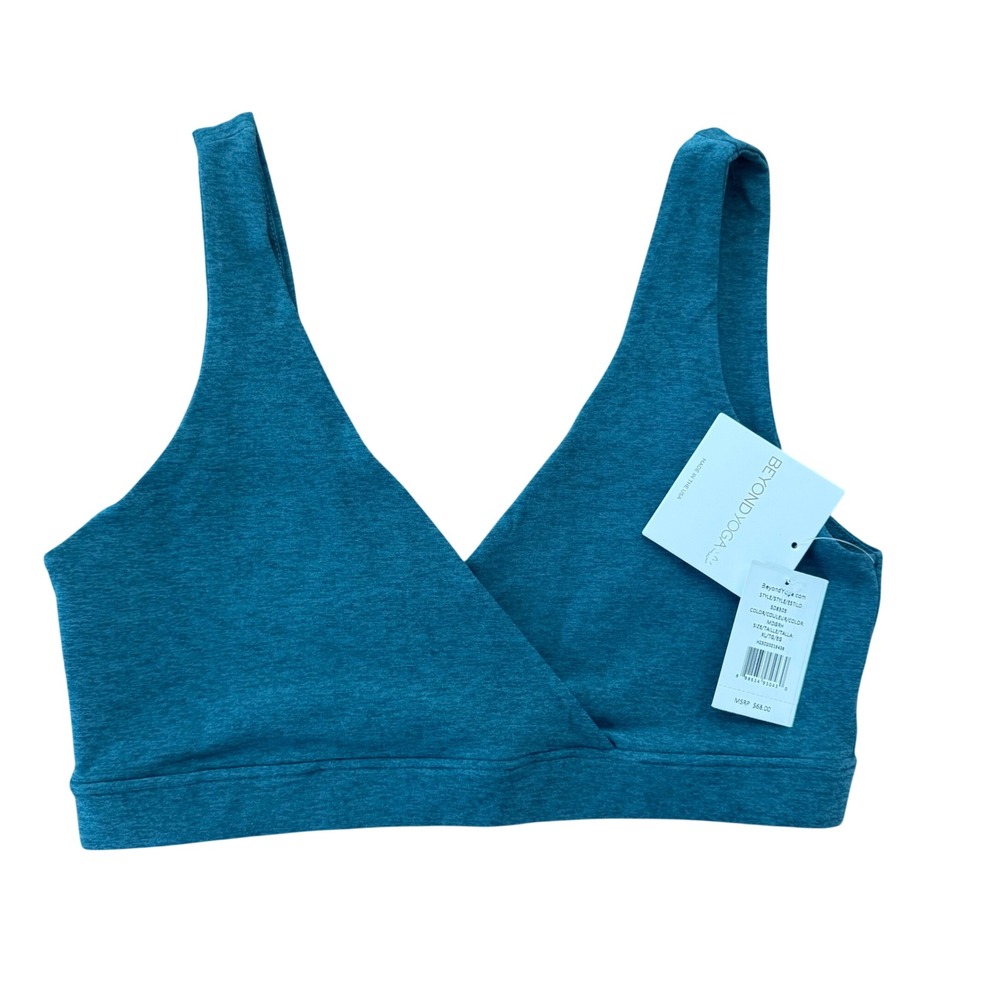 Beyond Yoga Sports Bra and Nursing Bra Spacedye Deep Sea Heather XL NEW